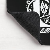 Vintages Monogramm L Art Nouveau Mousepad (Ecke)