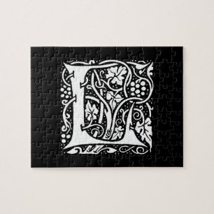 Vintages Monogramm L Art Nouveau Puzzle