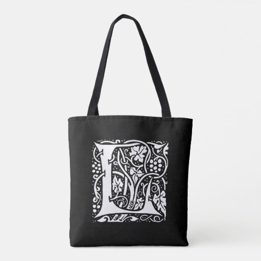 Vintages Monogramm L Art Nouveau Tasche (Rückseite)