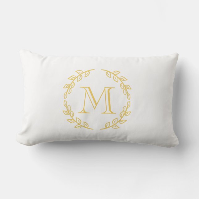 Vintages Monogramm Lendenkissen (Vorderseite)