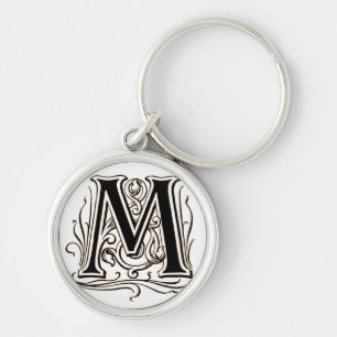 Vintages Monogramm "M" Schlüsselanhänger