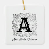 Vintages Monogramm Nr. 1 Keramikornament (Vorderseite)