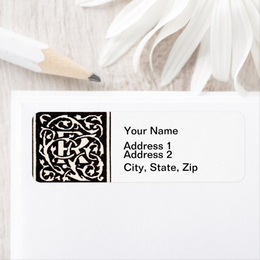 Vintages Monogramm R Art Nouveau (Insitu)