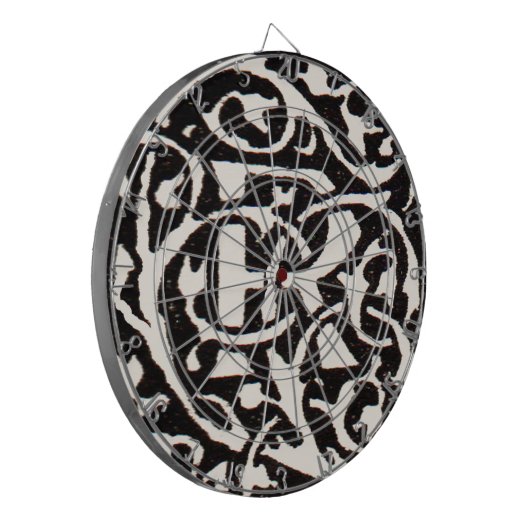 Vintages Monogramm R Art Nouveau Dartscheibe (Vorderseite Links)