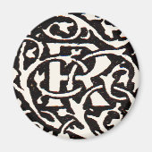 Vintages Monogramm R Art Nouveau Magnet (Vorne)