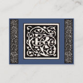 Vintages Monogramm R Art Nouveau Visitenkarte (Rückseite)