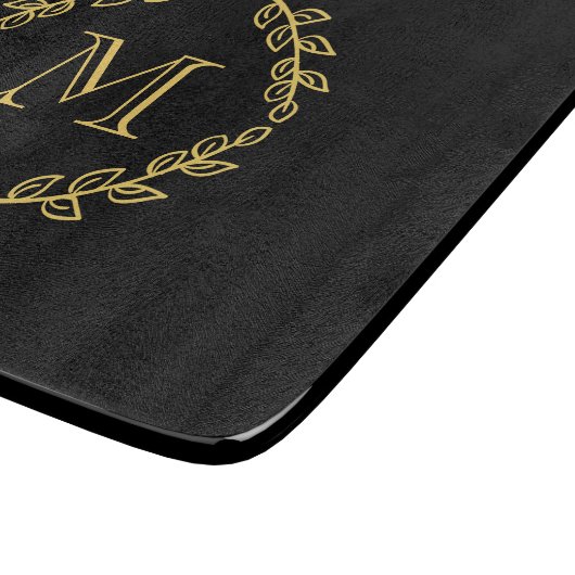 Vintages Monogramm Schneidebrett (Ecke)