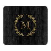 Vintages Monogramm Schneidebrett (Vorderseite)