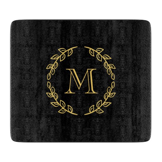 Vintages Monogramm Schneidebrett (Vorderseite)