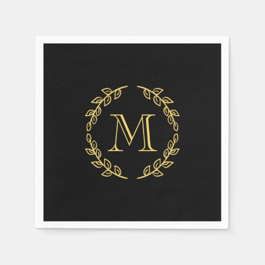 Vintages Monogramm Serviette (Vorderseite)