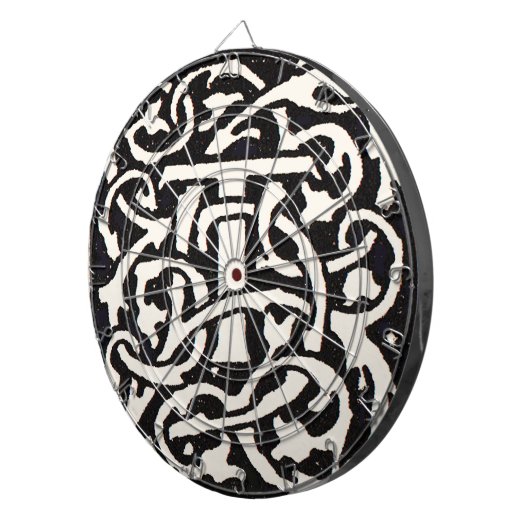 Vintages Monogramm T Art Nouveau Dartscheibe (Vorderseite rechts)