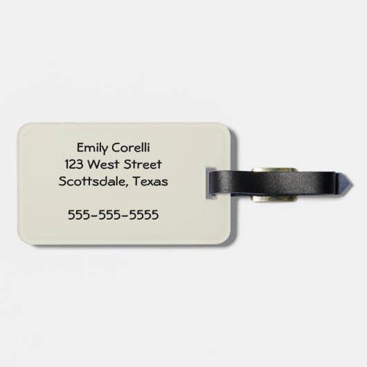 Vintages Monogramm T Art Nouveau Gepäckanhänger (Rückseite horizontal)