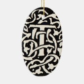 Vintages Monogramm T Art Nouveau Keramikornament (Rechts)