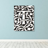 Vintages Monogramm T Art Nouveau Leinwanddruck (Insitu (Holzboden))