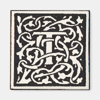 Vintages Monogramm T Art Nouveau