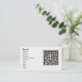 Vintages Monogramm T Art Nouveau Visitenkarte (Stehend Vorderseite)