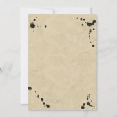 Vintages Monogramm Wappen- und Tintenfessel-Brautp Einladung (Rückseite)