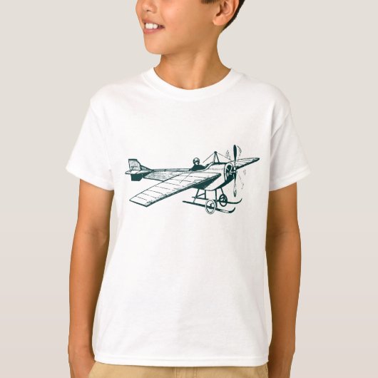 Vintages Monoplane - Dunkelgrün T-Shirt (Vorderseite)