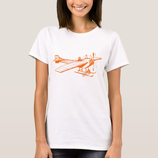 Vintages Monoplane - Orange T-Shirt (Vorderseite)