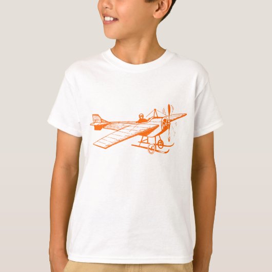 Vintages Monoplane - Orange T-Shirt (Vorderseite)