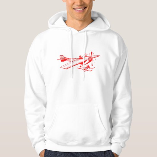 Vintages Monoplane - Rot Hoodie (Vorderseite)