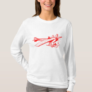 Vintages Monoplane - Rot T-Shirt