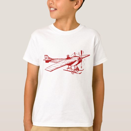 Vintages Monoplane - Ruby Red T-Shirt (Vorderseite)