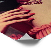 Vintages Monster Horror Girl Poster (Ecke)