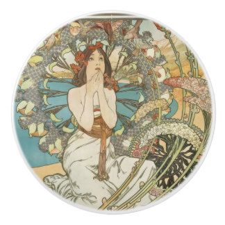 Vintages Mont-Carlo-Poster von Alphonse Mucha Keramikknauf