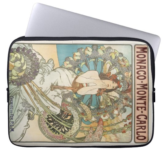 Vintages Mont-Carlo-Poster von Alphonse Mucha Laptopschutzhülle (Vorderseite)