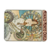 Vintages Mont-Carlo-Poster von Alphonse Mucha Magnet (Horizontal)