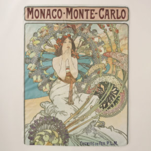 Vintages Mont-Carlo-Poster von Alphonse Mucha Sherpadecke