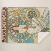 Vintages Mont-Carlo-Poster von Alphonse Mucha Sherpadecke (Vorderseite (Horizontal))