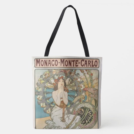 Vintages Mont-Carlo-Poster von Alphonse Mucha Tasche (Vorderseite)