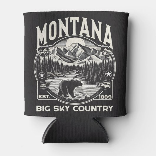 Vintages Montana Big Sky Land Dosenkühler (Vorderseite)