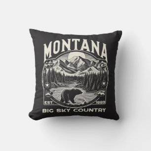 Vintages Montana Big Sky Land Kissen