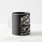 Vintages Montana Big Sky Land Zweifarbige Tasse (Vorderseite Links)