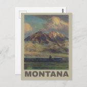 Vintages Montana Postkarte (Vorne/Hinten)