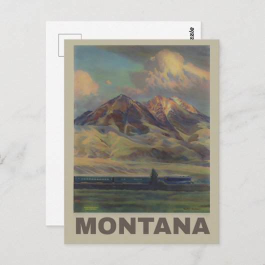 Vintages Montana Postkarte (Vorne/Hinten)