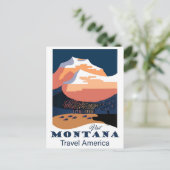 Vintages Montana Tourismus Reiseplakat Postkarte (Stehend Vorderseite)