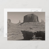 Vintages Monument Cowboy Souvenir Postkarte (Vorne/Hinten)