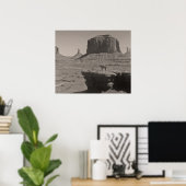 Vintages Monument Valley Cowboy Poster (Heimbüro)