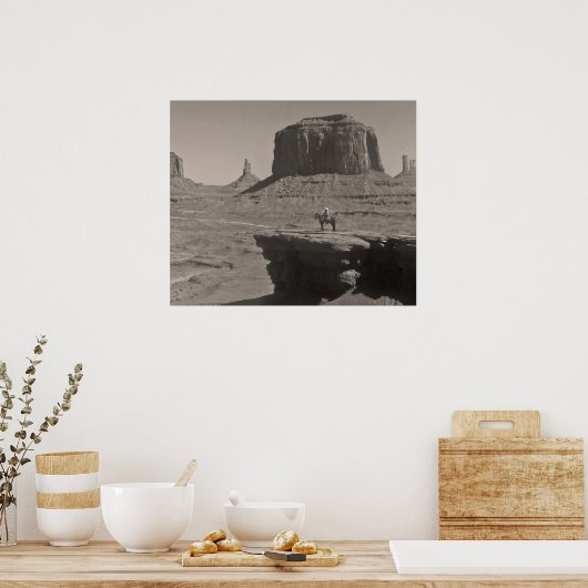 Vintages Monument Valley Cowboy Poster (Küche)