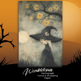 Vintages Moonlit Dreamy Hexengestein Seidenpapier