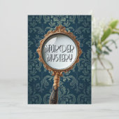 Vintages Mordgeheimnis beim Abendessen Party Retro Einladung (Stehend Vorderseite)