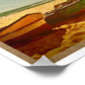 Vintages Mosambik Beach Travel Poster (Ecke)