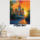 Vintages Moskau, Russland Poster (Küche)