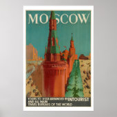 Vintages Moskauer Tourismusposter Poster (Vorne)