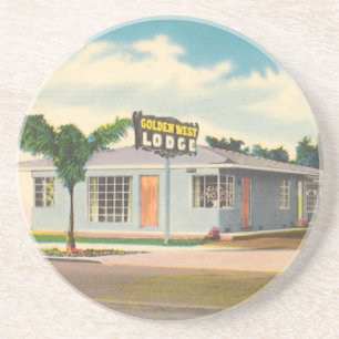 Vintages Motel, Golden West Lodge Hotel mit Palms Getränkeuntersetzer