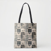 Vintages Moth & Botanisches Grunge Halloween-Colla Tasche (Vorderseite)